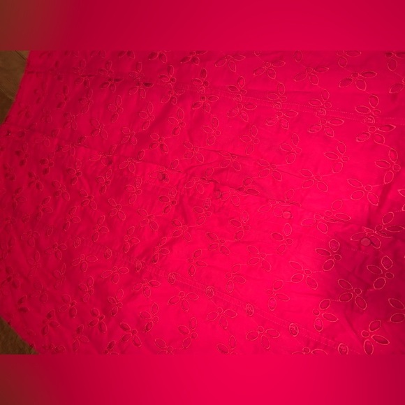 Jcrew reimagined eyelet Button-Front skirt 14 $108 spring embroidered classic - Picture 9 of 10